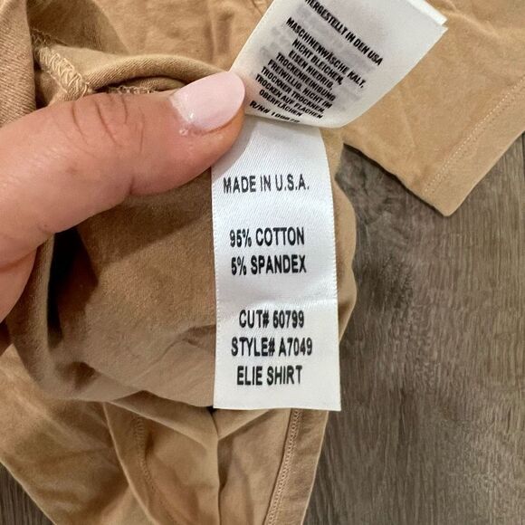 NWOT Agolde Elie T-Shirt Size XS in Tan - Picture 7 of 8